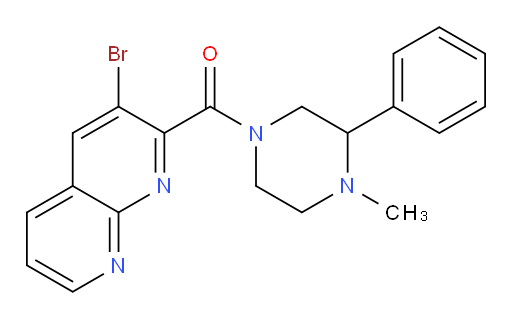 (3-bromo-1,8-naphthyridin-2-yl)(4-methyl-3-phenylpiperazin-1-yl)methanone