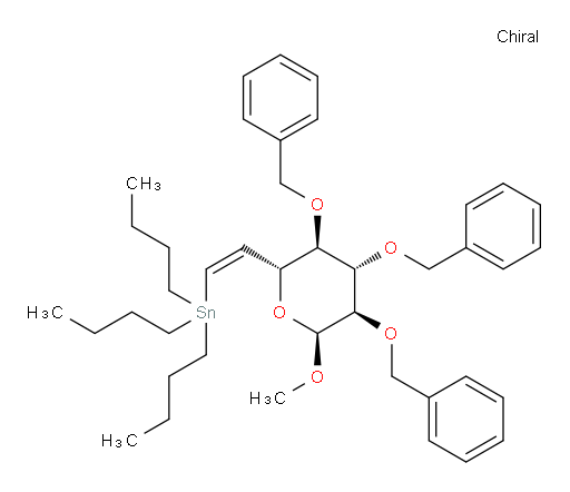tributyl((Z)-2-((2R,3R,4S,5R,6S)-3,4,5-tris(benzyloxy)-6-methoxytetrahydro-2H-pyran-2-yl)vinyl)stannane