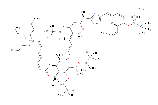 (2Z,4E,6Z)-(5R,7S,8R,9S,10S,11Z,13E,15E,17R)-7-((叔丁基二甲基sil氧基))-17-((2R,3R)-3-(4-((1E,3Z,5S,6R,7E)-5-((叔丁基二甲基sil氧基))-8-碘-6-甲基壬-1,3,7-三烯-1-基)噁唑-2-基)-2-甲氧基丁基)-2,2,3,3,5,8,10,19,19,20,20-十一甲基-4,18-二氧杂-3,19-二硅杂二十五-11,13,15-三烯-9-基 7-(三丁基锡基)庚-2,4,6-三烯酸酯