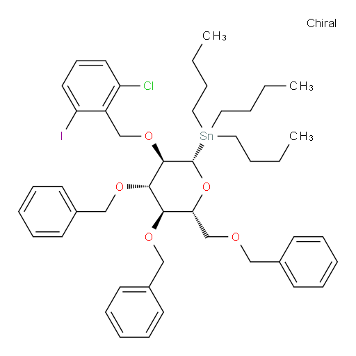 ((2S,3R,4S,5R,6R)-4,5-bis(benzyloxy)-6-((benzyloxy)methyl)-3-((2-chloro-6-iodobenzyl)oxy)tetrahydro-2H-pyran-2-yl)tributylstannane