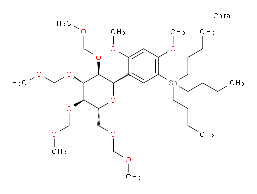 tributyl(2,4-dimethoxy-5-((2S,3S,4R,5R,6R)-3,4,5-tris(methoxymethoxy)-6-((methoxymethoxy)methyl)tetrahydro-2H-pyran-2-yl)phenyl)stannane