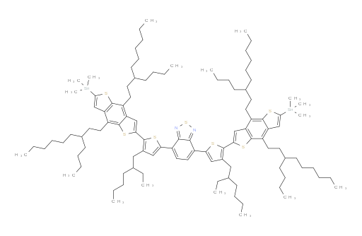 4,7-bis(5-(4,8-bis(3-butylnonyl)-6-(trimethylstannyl)benzo[1,2-b:4,5-b']dithiophen-2-yl)-4-(2-ethylhexyl)thiophen-2-yl)benzo[c][1,2,5]thiadiazole
