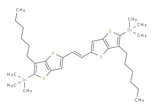 (E)-1,2-bis(6-hexyl-5-(trimethylstannyl)thieno[3,2-b]thiophen-2-yl)ethene