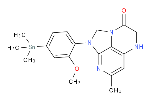 1-(2-methoxy-4-(trimethylstannyl)phenyl)-7-methyl-4,5-dihydro-1H-1,2a,5,8-tetraazaacenaphthylen-3(2H)-one