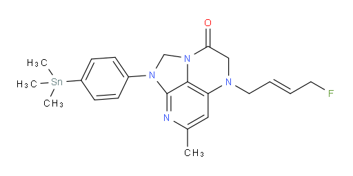 (E)-5-(4-fluorobut-2-en-1-yl)-7-methyl-1-(4-(trimethylstannyl)phenyl)-4,5-dihydro-1H-1,2a,5,8-tetraazaacenaphthylen-3(2H)-one