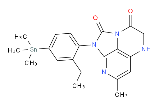 1-(2-ethyl-4-(trimethylstannyl)phenyl)-7-methyl-4,5-dihydro-1H-1,2a,5,8-tetraazaacenaphthylene-2,3-dione
