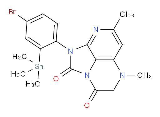 1-(4-bromo-2-(trimethylstannyl)phenyl)-5,7-dimethyl-4,5-dihydro-1H-1,2a,5,8-tetraazaacenaphthylene-2,3-dione