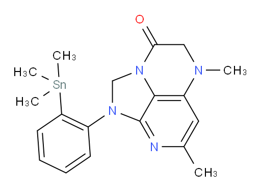 5,7-dimethyl-1-(2-(trimethylstannyl)phenyl)-4,5-dihydro-1H-1,2a,5,8-tetraazaacenaphthylen-3(2H)-one