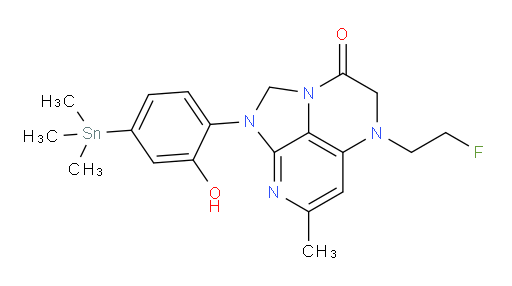 5-(2-fluoroethyl)-1-(2-hydroxy-4-(trimethylstannyl)phenyl)-7-methyl-4,5-dihydro-1H-1,2a,5,8-tetraazaacenaphthylen-3(2H)-one