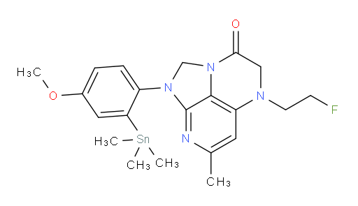 5-(2-fluoroethyl)-1-(4-methoxy-2-(trimethylstannyl)phenyl)-7-methyl-4,5-dihydro-1H-1,2a,5,8-tetraazaacenaphthylen-3(2H)-one