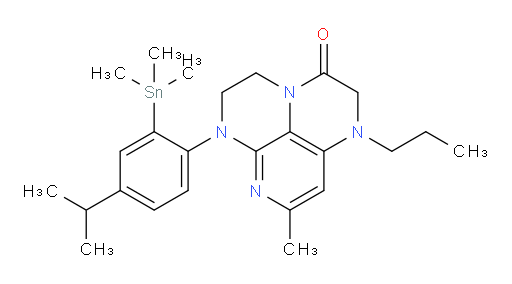 6-(4-isopropyl-2-(trimethylstannyl)phenyl)-8-methyl-1-propyl-1,2,5,6-tetrahydro-1,3a,6,7-tetraazaphenalen-3(4H)-one