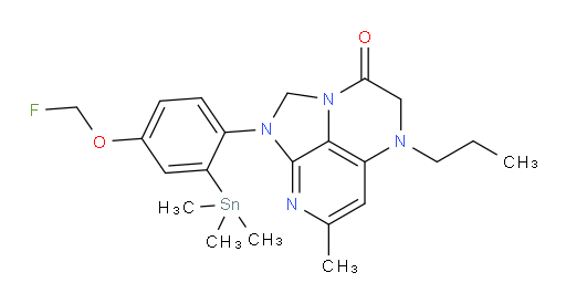 1-(4-(fluoromethoxy)-2-(trimethylstannyl)phenyl)-7-methyl-5-propyl-4,5-dihydro-1H-1,2a,5,8-tetraazaacenaphthylen-3(2H)-one