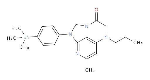 7-methyl-5-propyl-1-(4-(trimethylstannyl)phenyl)-4,5-dihydro-1H-1,2a,5,8-tetraazaacenaphthylen-3(2H)-one