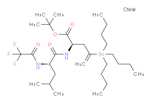 (R)-tert-butyl 2-((S)-4-methyl-2-(2,2,2-trifluoroacetamido)pentanamido)-4-(tributylstannyl)pent-4-enoate