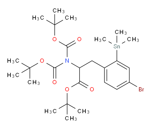 4-Bromo-N,N-bis[(1,1-dimethylethoxy)carbonyl]-2-(trimethylstannyl)phenylalanine 1,1-dimethylethyl ester