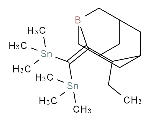 ((5-ethyl-3-boratricyclo[4.3.1.13,8]undecan-4-ylidene)methylene)bis(trimethylstannane)