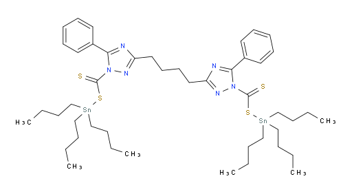 bis(tributylstannyl) 3,3'-(butane-1,4-diyl)bis(5-phenyl-1H-1,2,4-triazole-1-carbodithioate)