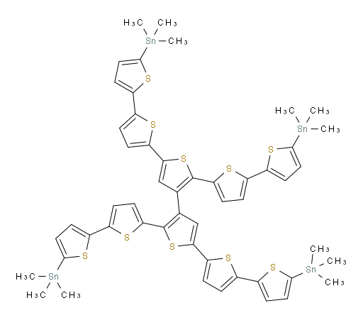 1,1′-[5′′,5′′′-Bis[5′-(trimethylstannyl)[2,2′-bithiophen]-5-yl][2,2′:5′,2′′:3′′,3′′′:2′′′,2′′′′:5′′′′,2′′′′′-sexithiophene]-5,5′′′′′-diyl]bis[1,1,1-trimethylstannane]