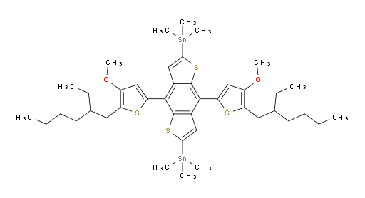 (4,8-双(5-(2-乙基己基)-4-甲氧基噻吩-2-基)苯并[1,2-b:4,5-b']二噻吩-2,6-二基)双(三甲基锡烷)