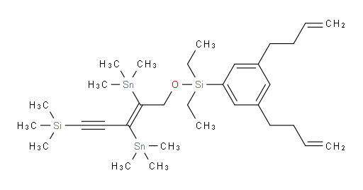 (E)-(3,5-di(but-3-en-1-yl)phenyl)diethyl((5-(trimethylsilyl)-2,3-bis(trimethylstannyl)pent-2-en-4-yn-1-yl)oxy)silane