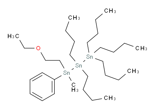 1,1,1,2,2-pentabutyl-3-(2-ethoxyethyl)-3-methyl-3-phenyltristannane