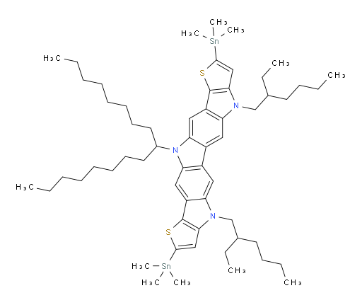 4,7-bis(2-ethylhexyl)-12-(heptadecan-9-yl)-2,9-bis(trimethylstannyl)-7,12-dihydro-4H-thieno[2',3':4,5]pyrrolo[3,2-b]thieno[2',3':4,5]pyrrolo[2,3-h]carbazole