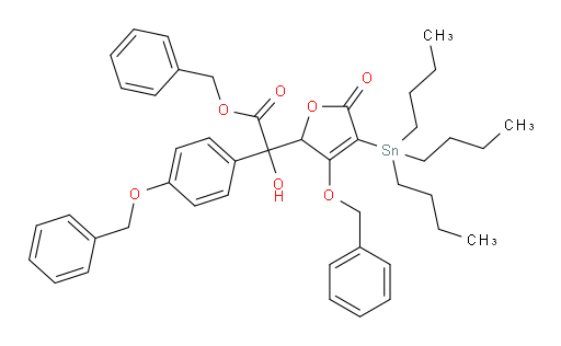 benzyl 2-(3-(benzyloxy)-5-oxo-4-(tributylstannyl)-2,5-dihydrofuran-2-yl)-2-(4-(benzyloxy)phenyl)-2-hydroxyacetate