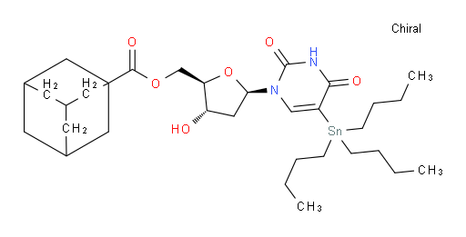 ((2R,3S,5R)-5-(2,4-二氧代-5-(三丁基锡基)-3,4-二氢嘧啶-1(2H)-基)-3-羟基四氢呋喃-2-基)甲基 金刚烷-1-甲酸酯