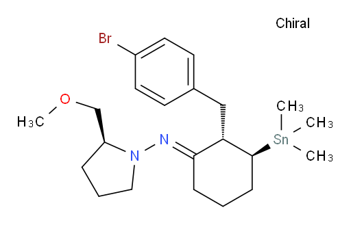 (S,E)-N-((2S,3S)-2-(4-bromobenzyl)-3-(trimethylstannyl)cyclohexylidene)-2-(methoxymethyl)pyrrolidin-1-amine