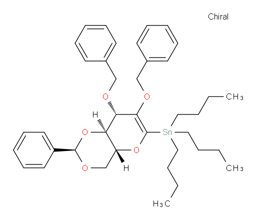 ((2R,4aR,8S,8aR)-7,8-双(苄氧基)-2-苯基-4,4a,8,8a-四氢吡喃并[3,2-d][1,3]二噁烯-6-基)三丁基锡烷