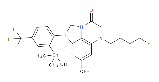 5-(4-fluorobutyl)-7-methyl-1-(4-(trifluoromethyl)-2-(trimethylstannyl)phenyl)-4,5-dihydro-1H-1,2a,5,8-tetraazaacenaphthylen-3(2H)-one