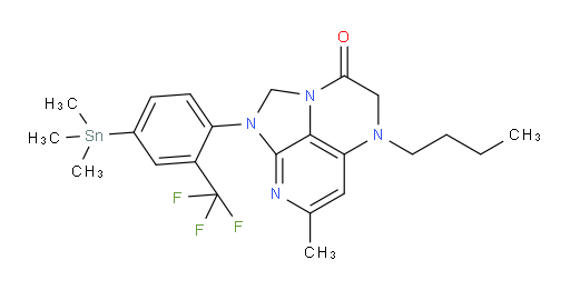 5-butyl-7-methyl-1-(2-(trifluoromethyl)-4-(trimethylstannyl)phenyl)-4,5-dihydro-1H-1,2a,5,8-tetraazaacenaphthylen-3(2H)-one