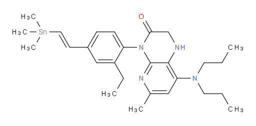 (E)-8-(dipropylamino)-4-(2-ethyl-4-(2-(trimethylstannyl)vinyl)phenyl)-6-methyl-1,2-dihydropyrido[2,3-b]pyrazin-3(4H)-one