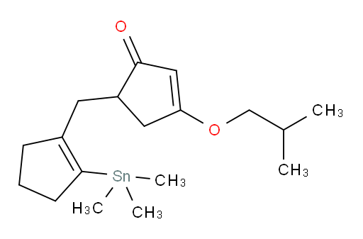 3-异丁氧基-5-((2-(三甲基锡基)环戊-1-烯-1-基)甲基)环戊-2-烯酮