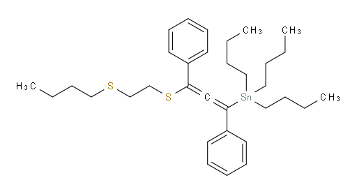 三丁基(3-((2-(丁基硫基)乙基)硫基)-1,3-二苯基propa-1,2-二烯-1-基)锡烷