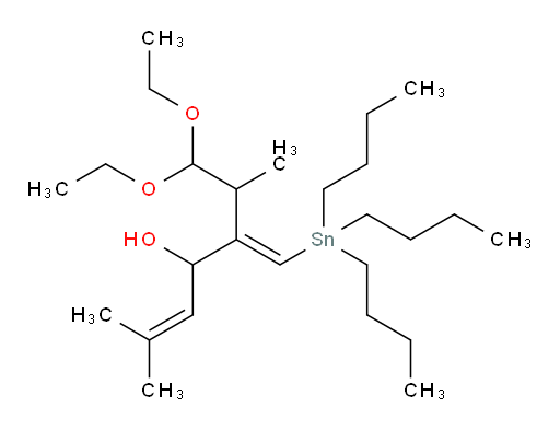 (E)-7,7-二乙氧基-2,6-二甲基-5-((三丁基锡基)亚甲基)庚-2-烯-4-醇