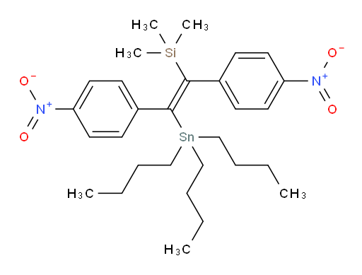 (E)-(1,2-双(4-硝基苯基)-2-(三丁基锡基)乙烯基)三甲基硅烷