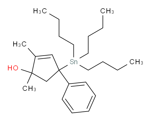 1,2-二甲基-4-苯基-4-(三丁基锡基)环戊-2-烯醇