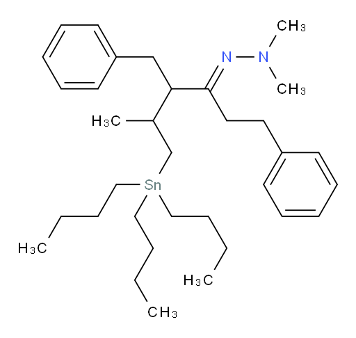(E)-2-(4-苄基-5-甲基-1-苯基-6-(三丁基锡基)己-3-亚基)-1,1-二甲基肼