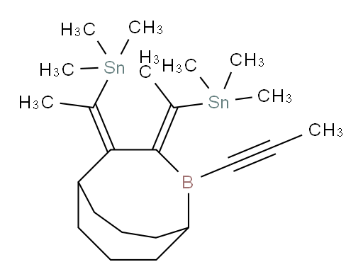 ((1Z,1'E)-(2-(prop-1-yn-1-yl)-2-borabicyclo[3.3.3]undecane-3,4-diylidene)bis(ethan-1-yl-1-ylidene))bis(trimethylstannane)