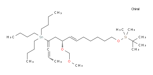 (R,E)-14,14,15,15-tetramethyl-5-((S)-2-(tributylstannyl)penta-2,3-dien-1-yl)-2,4,13-trioxa-14-silahexadec-6-ene