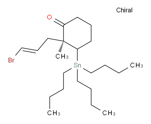 (2S)-2-((E)-3-bromoallyl)-2-methyl-3-(tributylstannyl)cyclohexanone