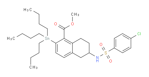 甲基 6-(4-氯苯基磺酰胺基)-2-(三丁基锡基)-5,6,7,8-四氢萘-1-甲酸酯