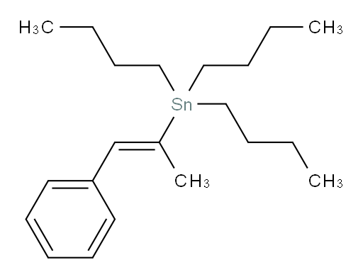 (E)-三丁基(1-苯基丙-1-烯-2-基)锡烷