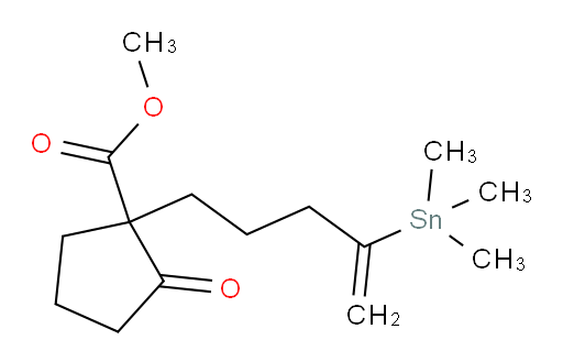methyl 2-oxo-1-(4-(trimethylstannyl)pent-4-en-1-yl)cyclopentanecarboxylate