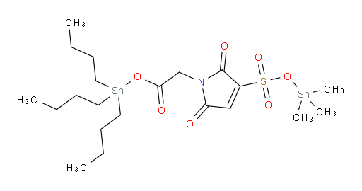 tributylstannyl 2-(2,5-dioxo-3-(((trimethylstannyl)oxy)sulfonyl)-2,5-dihydro-1H-pyrrol-1-yl)acetate