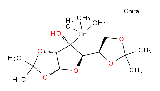 (3aR,5R,6S,6aS)-5-((R)-2,2-二甲基-1,3-二氧杂环戊烷-4-基)-2,2-二甲基-6-(三甲基锡基)四氢呋喃并[2,3-d][1,3]二氧杂环戊烯-6-醇