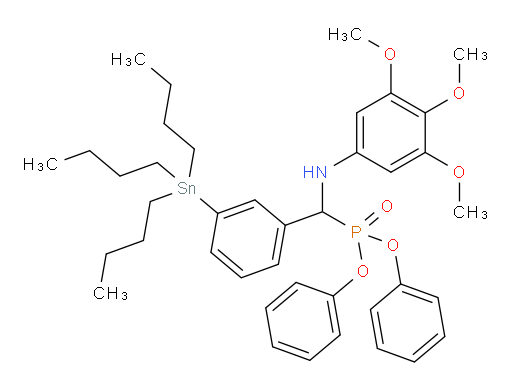 diphenyl ((3-(tributylstannyl)phenyl)((3,4,5-trimethoxyphenyl)amino)methyl)phosphonate
