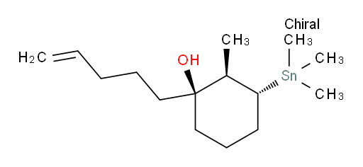 (1R,2R,3R)-2-methyl-1-(pent-4-en-1-yl)-3-(trimethylstannyl)cyclohexanol