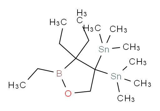 (2,3,3-triethyl-1,2-oxaborolane-4,4-diyl)bis(trimethylstannane)